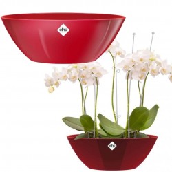 Elho Brussels Diamond Oval Indoor Flowerpot - Lovely Red