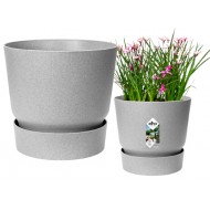 Elho Greenville Round, Living Concrete - 25cm 