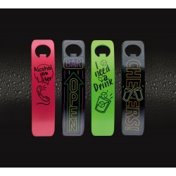 Barcraft  Stainless Steel Neon Bar Blade Bottle Opener - Assorted