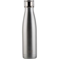 Built Perfect Seal Double Wall Stainless Steel Water Bottle, 480ml/17-Ounce, Silver