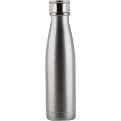 Built Perfect Seal Double Wall Stainless Steel Water Bottle, 480ml/17-Ounce, Silver
