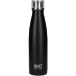Built Perfect Seal Insulated Water Bottle/Thermal Flask with Leakproof Cap, Stainless Steel, Matte Black, 480 ml