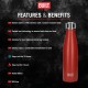 Shop quality Built Perfect Seal Insulated Water Bottle/Thermal Flask with Leakproof Cap, Stainless Steel, Matte Black, 480 ml in Kenya from vituzote.com Shop in-store or online and get countrywide delivery!