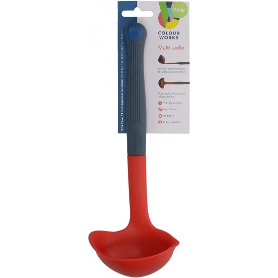Shop quality Colourworks Multi Soup Ladle / Strainer Spoon, Silicone, Cherry, 27 cm in Kenya from vituzote.com Shop in-store or online and get countrywide delivery!