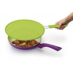 Colourworks Silicone Splatter Screen, Red