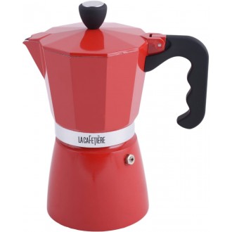 La Cafetiere Classic Espresso Coffee Maker Percolator, 6-Cup - Red, 300ml