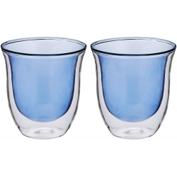 La Cafetière Core Double Wall Coffee Glasses, Borosilicate, 2-Piece, Blue
