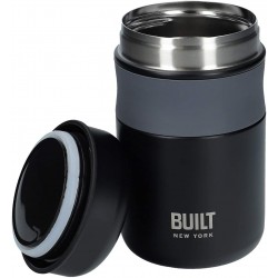 Built Double Wall Vacuum Insulated Flask for Hot and Cold Foods, 490 ml, Black