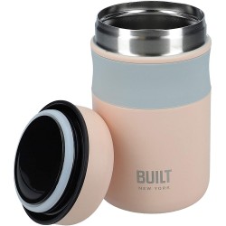 Built Double Wall Vacuum Insulated Flask for Hot and Cold Foods, 490 ml, Pale Pink
