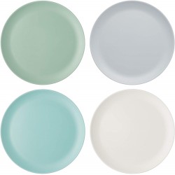 Colourworks Extra-Large 'Unbreakable' Melamine Dinner Plates, 28 cm - 'Classics' Colours (Set of 4)