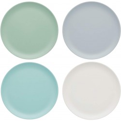 Colourworks 'Unbreakable' Melamine Side Plates, 23 cm - 'Classics' Colours (Set of 4)