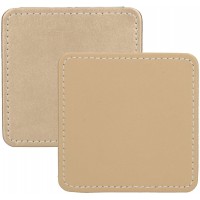 Creative Tops Drink Coasters, Square, Faux Leather, Gold, 10 cm, Set of 4