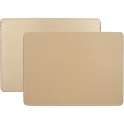 Creative Tops Gold Placemats, Rectangular, 29 x 21.5 cm, Set of 4 Faux Leather Table Mats
