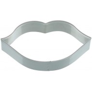 Kitchen Craft Metal Cookie Cutter-Large 12cm Lips Design, Silver