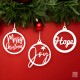 Shop quality Zuri Christmas Ornaments - Set of 3 ( Merry XMAS, Joy, Hope ) - Made in Kenya in Kenya from vituzote.com Shop in-store or online and get countrywide delivery!