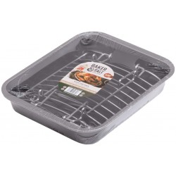 Baker & Salt Non Stick Roaster and Rack Oven Tray, 36cm