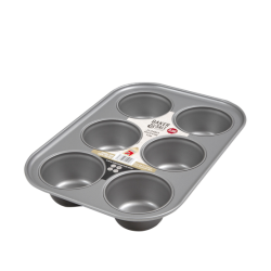 Baker & Salt Jumbo Muffin Tin, 6 Cups - Cup diameter 9cm