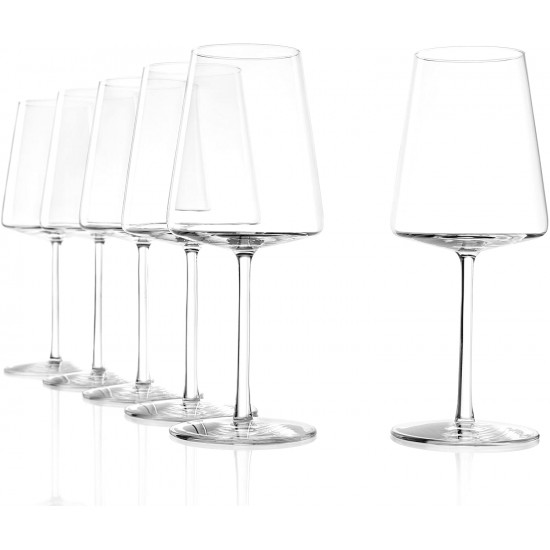 Stolzle Eclipse Set of 6 Wine Glasses German Crystal Wine Glasses Stemmed Clear 