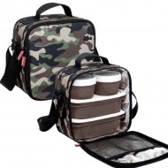 Tatay Urban Food Kit - 5 - Piece Set + Insulated Thermo Bag - Microwave & Fridge Safe & 4 BPA Free Containers, Camouflage