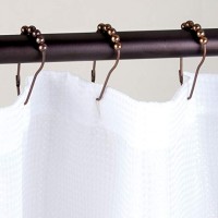 Interdesign Shower Curtain Rollerz Hooks Set of 12, Bronze (12 Hooks)