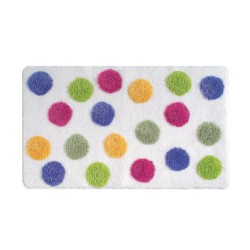 InterDesign Glee Bath Accent Rug, Polka Dot, Multi Color
