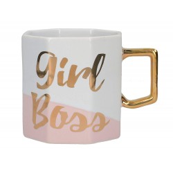 Creative Tops Octagonal 'Girl Boss' Ceramic Mug, 450ml
