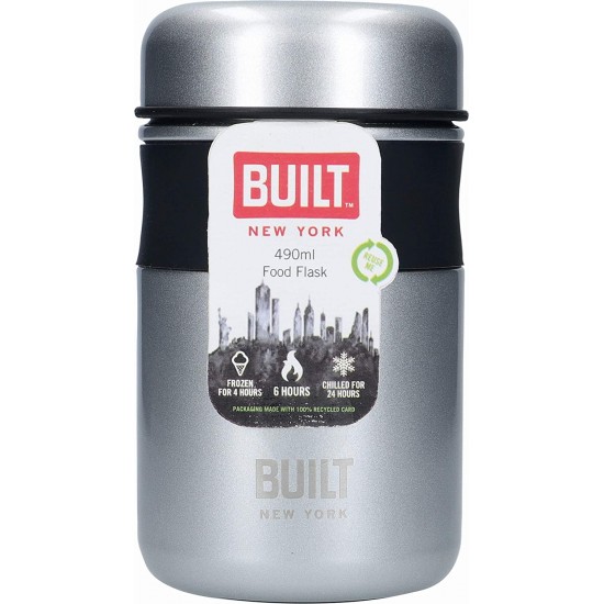 BUILT Double Wall Vacuum Insulated Flask for Hot and Cold Foods, 490 ml, Silver, BLTJAR490SIL Shop quality BUILT Double Wall Vacuum Insulated Flask for Hot and Cold Foods, 490 ml, Silver in Kenya from vituzote.com Shop in-store or online and get countrywide delivery!