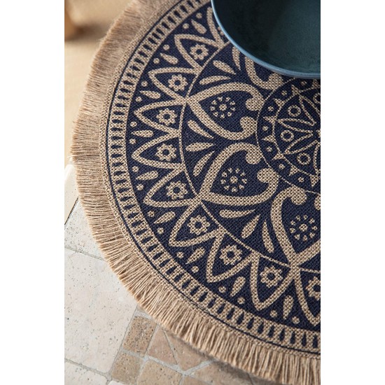 Shop quality Creative Tops Set of 4 Jute Placemats with Mandala Design, Natural Printed Hessian Round Table Mats, Blue in Kenya from vituzote.com Shop in-store or online and get countrywide delivery!