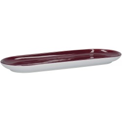 La Cafetière Barcelona Tea Tray, Ceramic, Plum, 30 x 12 cm