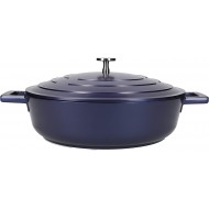 Master Class Lightweight Casserole Dish with Lid, Cast Aluminium - Metallic Blue