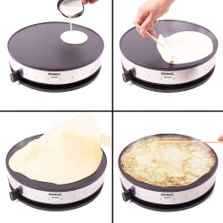Duronic Crepe Maker | Electric Pancake Machine | 1300W | | 33cm/13” Non-Stick Hot Plate