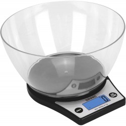 Duronic Kitchen Scales Digital Display 5kg | 2 Litre Bowl and a Tare Function - Black