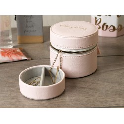 Creative Tops Faux Leather Travel Jewellery Case – Pink