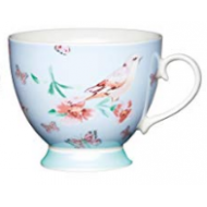 Kitchen Craft Bone China White Birds Mug, 400ml