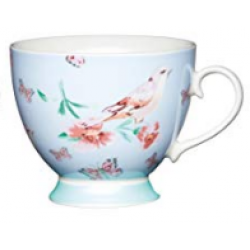 Kitchen Craft Bone China White Birds Mug, 400ml