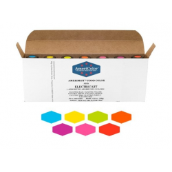 Americolor 7 COLOUR Electric Kit - AmeriMist Airbrush Colouring  - (  Electric Yellow, Green, Orange, Pink, Purple, Red, Blue )