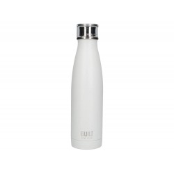 Built Perfect Seal Insulated Stainless Steel Thermal Flask  / Water Bottle + Leakproof Cap, White, 480 ml