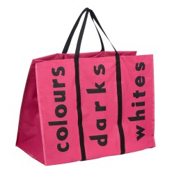 Premier Housewares 3-Section Laundry Bag - Hot Pink