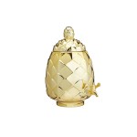 BarCraft Tropical Chic Glass Pineapple Drinks Dispenser, 6 Litres - Metallic Gold Finish
