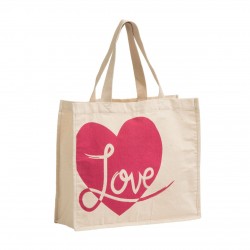 Premier Love Shopping Bag Cotton Canvas Material Reusable Storage