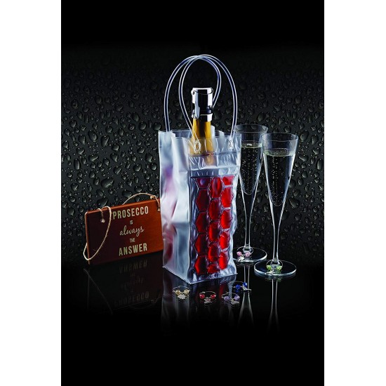 Shop quality BarCraft Prosecco Gift Set (9 Pieces) - Set includes champagne stopper, 6 dainty wine glass charms & a wine cool bag in Kenya from vituzote.com Shop in-store or get countrywide delivery!