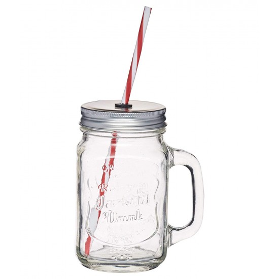 Shop quality Home Made-Glass Drinking / Mason Jar with Straw (450ml) in Kenya from vituzote.com Shop in-store or online and get countrywide delivery!