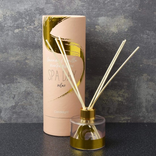 Candlelight Spa Day Relax Reed Diffuser Lavender & Vanilla Scent, 150ml, 636389 Shop quality Candlelight Spa Day Relax Reed Diffuser Lavender & Vanilla Scent, 150ml in Kenya from vituzote.com Shop in-store or get countrywide delivery!