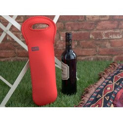 Built 1-Bottle Wine Tote, Red  (Carries Up to 1 Liter Wine ( Keep Cool or Room Temperature)