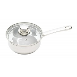 Kitchen Craft Non-Stick Stainless Steel Induction-Safe 2-Cup Egg Poacher/Sauté Pan