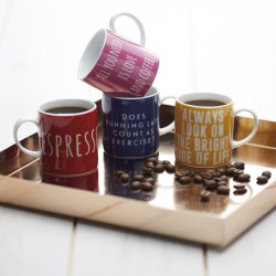 Kitchen Craft Porcelain Espresso Mug - 'All You Need' – 80 ml 