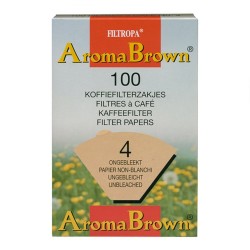 Filtropa Pack of 80 - Unbleached Coffee Filter Papers - Size Four