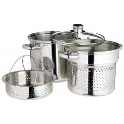 Kitchen Craft 7.5 Liter Clearview Stainless Steel Multi Cooker ( Induction Use Too)