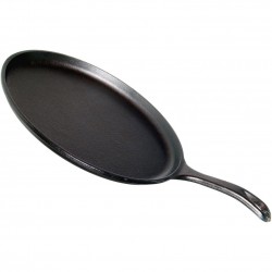 Lodge Pre-Seasoned Cast-Iron Round Griddle, 10.5-inch