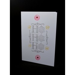 Pink Elephant Christmas and Happy New Year Card - Assorted Designs ( Medium White)